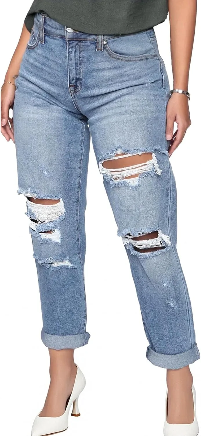 SheKiss 2026 Женские джинсы с высокой талией, distressed, boot cut
SheKiss 2026 Женские джинсы с высокой талией, distressed, boot cut