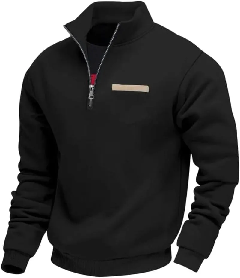 Мужская флисовая толстовка с полумолнией и стойкой
Мужская флисовая толстовка с полумолнией и стойкой