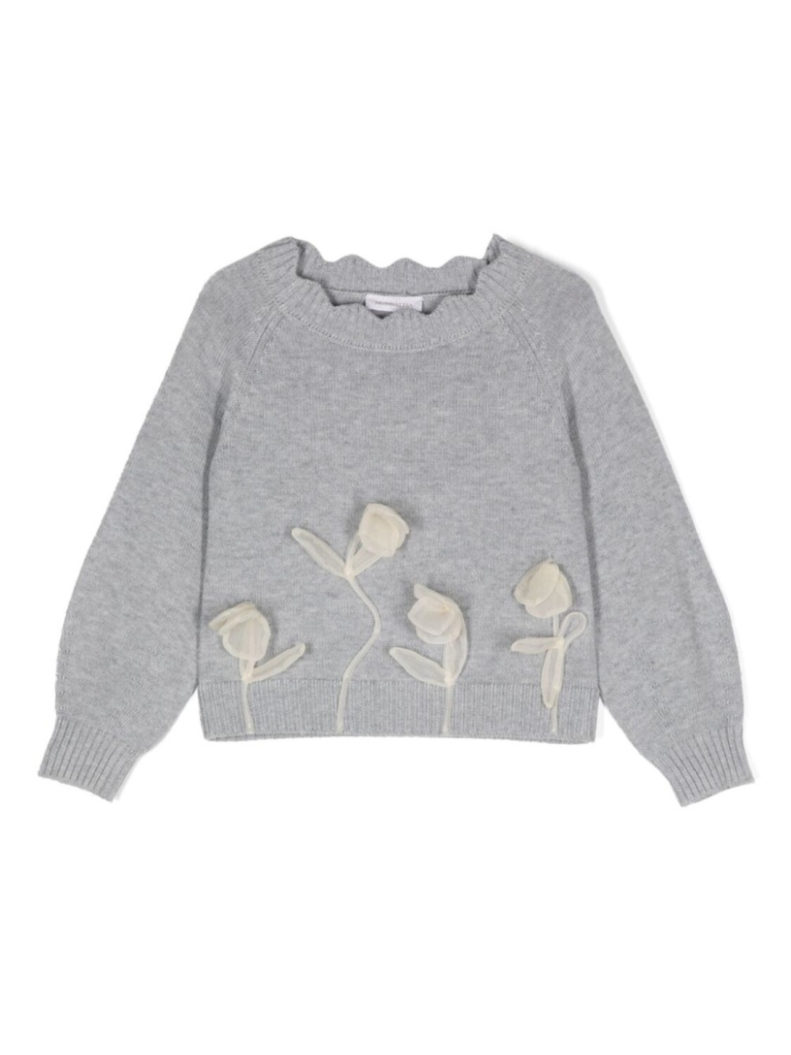 Monnalisa джемпер с цветочной аппликацией, серый
Monnalisa джемпер с цветочной аппликацией, серый