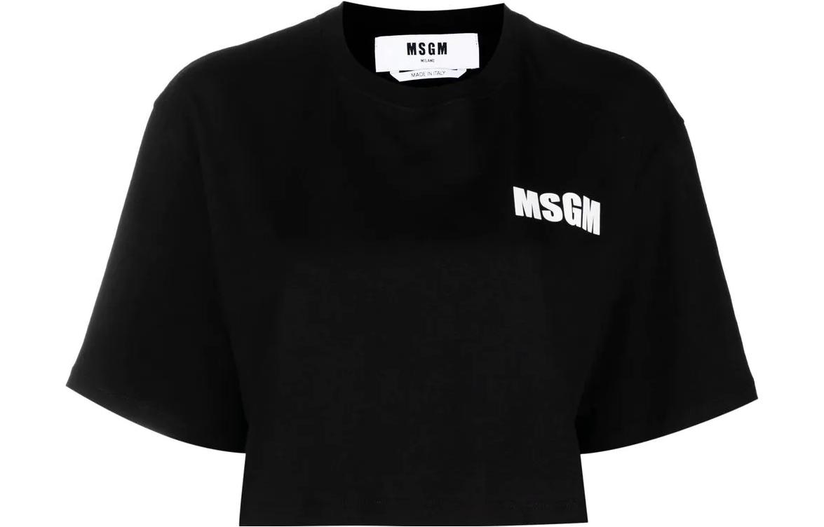 Кроп-футболка с принтом логотипа MSGM, черный
Кроп-футболка с принтом логотипа MSGM, черный