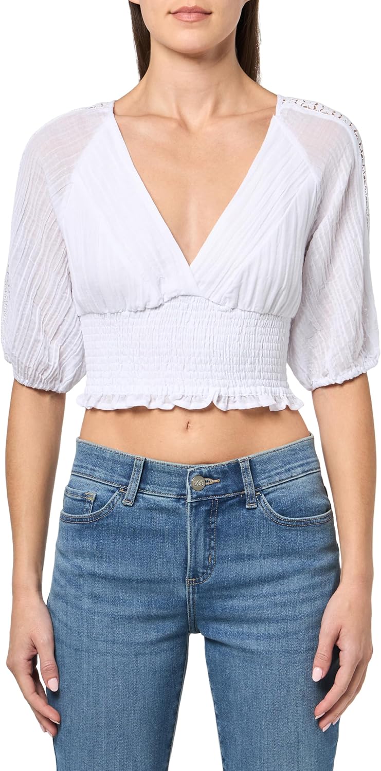 GUESS Женская Экологичная Короткий Рукав Топ Ariana, Pure White
GUESS Женская Экологичная Короткий Рукав Топ Ariana, Pure White