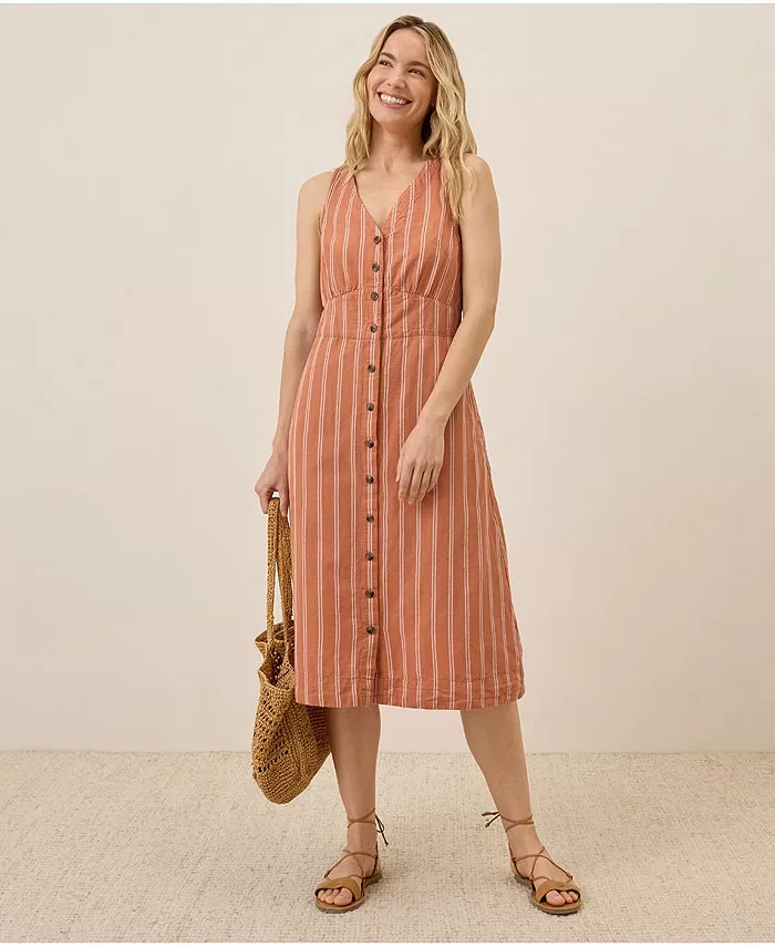 Женское платье из смесового льна с хлопком на пуговицах Canopy Pact, коричневый
Женское платье из смесового льна с хлопком на пуговицах Canopy Pact, коричневый