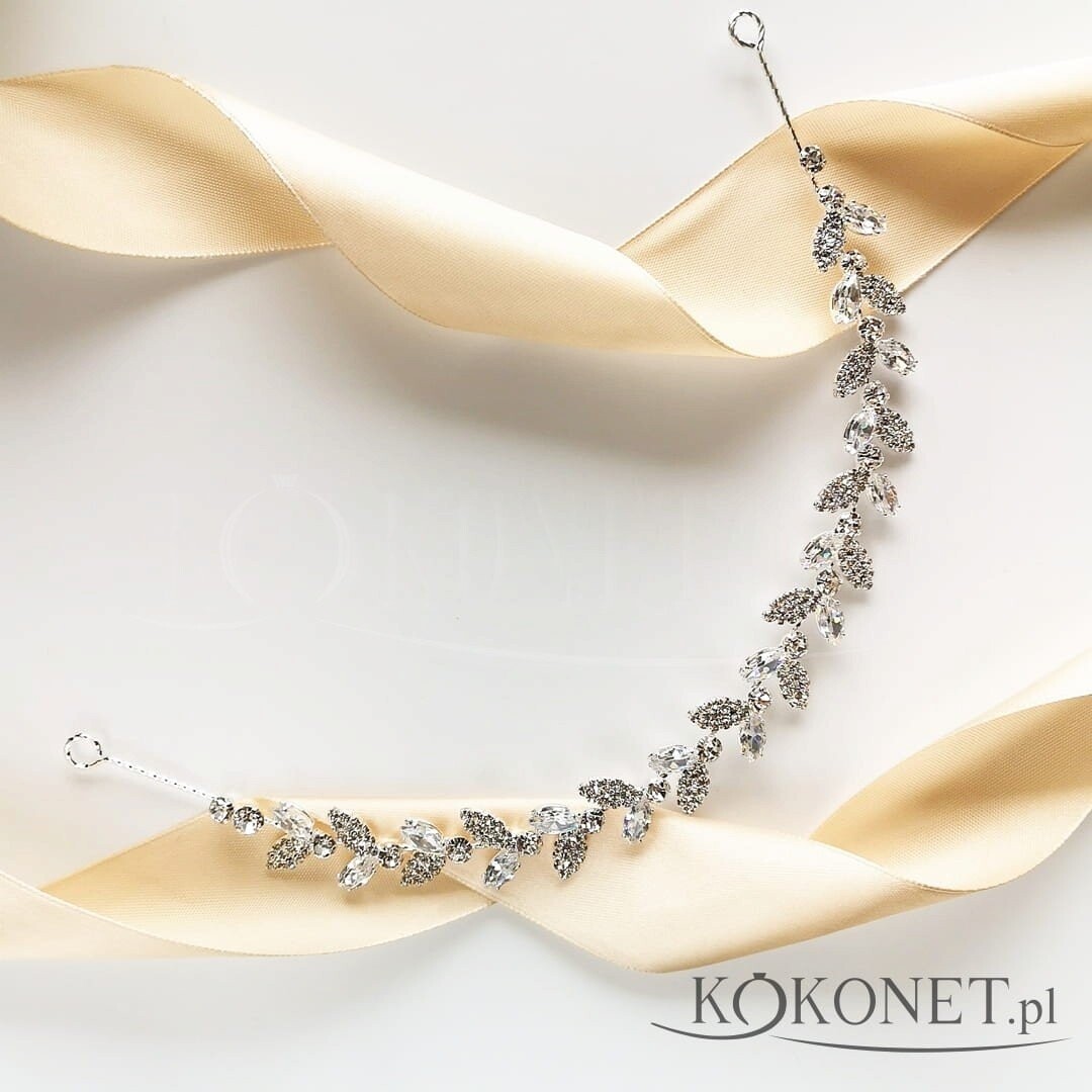 Декоративная серебряная лента для волос с листьями и цирконами Kokonet
Декоративная серебряная лента для волос с листьями и цирконами Kokonet