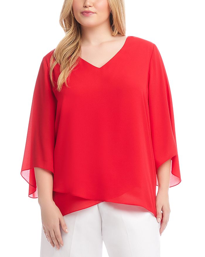 Асимметричный топ с рукавом-браслетом Karen Kane, красный
Асимметричный топ с рукавом-браслетом Karen Kane, красный