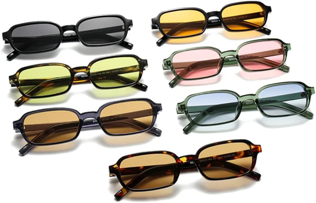 Маленькие прямоугольные солнцезащитные очки для женщин, защита от УФ-излучения UV400, модные, розовые, зеленые, для мужчин, в стиле панк HHZZYVY, Black Grey
Маленькие прямоугольные солнцезащитные очки для женщин, защита от УФ-излучения UV400, модные, розовые, зеленые, для мужчин, в стиле панк HHZZYVY, Black Grey