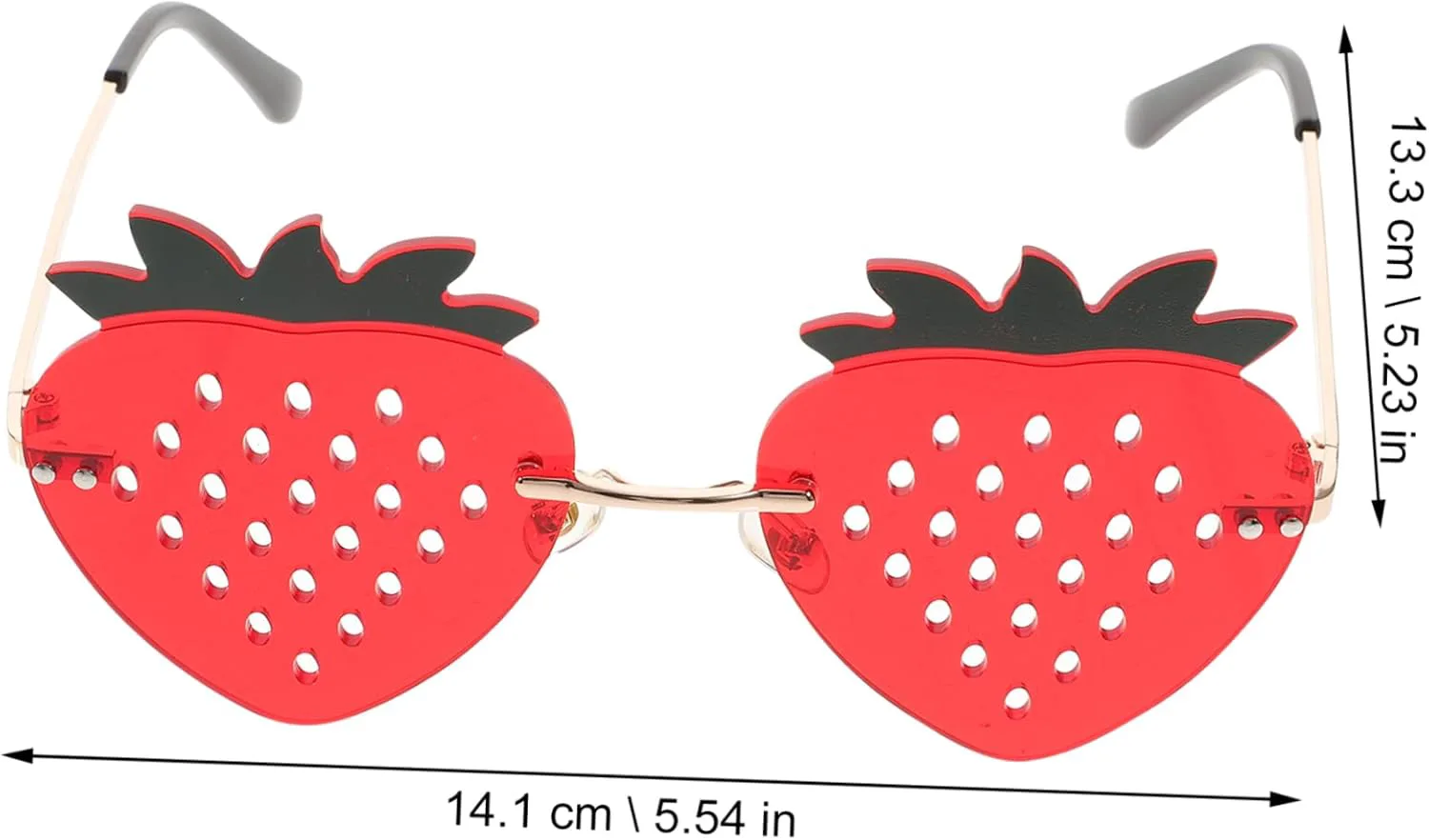 1 пара солнцезащитных очков без оправы с дизайном «клубника». Модные очки для вечеринок и повседневной носки. Уникальные стильные очки для женщин COLLBATH, Red
1 пара солнцезащитных очков без оправы с дизайном «клубника». Модные очки для вечеринок и повседневной носки. Уникальные стильные очки для женщин COLLBATH, Red