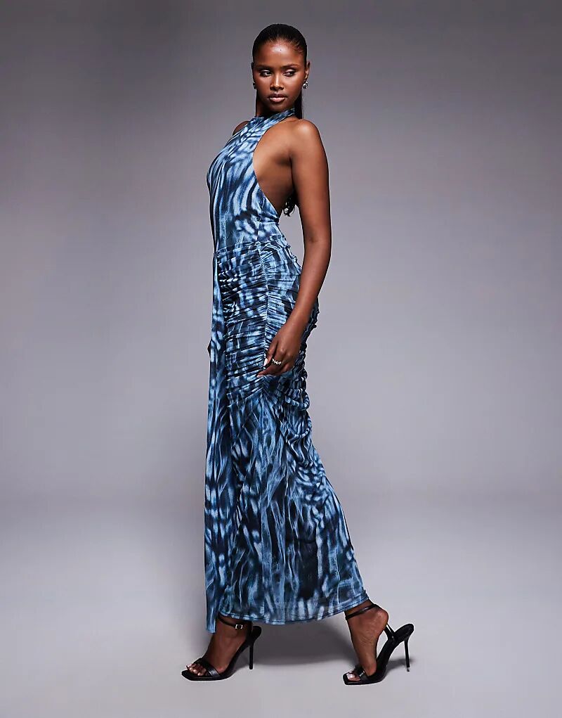Платье макси без рукавов с высоким воротом и поясом спереди ASOS DESIGN с синим принтом
Платье макси без рукавов с высоким воротом и поясом спереди ASOS DESIGN с синим принтом