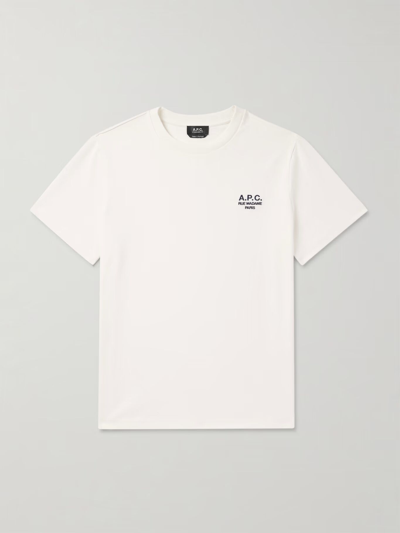 Футболка из хлопкового джерси с вышитым логотипом A.P.C., белый
Футболка из хлопкового джерси с вышитым логотипом A.P.C., белый