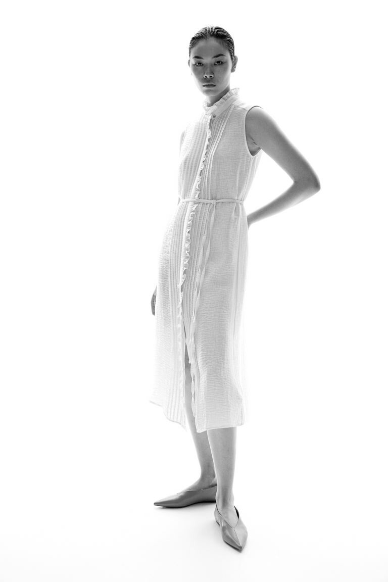 Муслиновое платье с воланами H&M, белый
Муслиновое платье с воланами H&M, белый