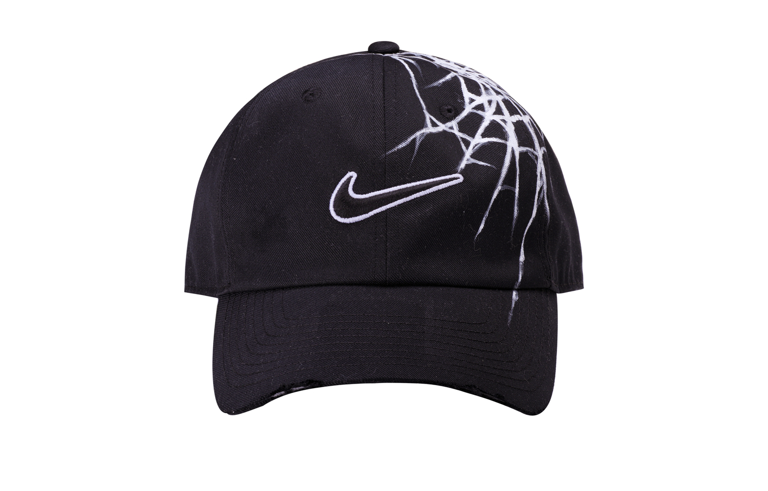 Nike Полиэстеровая бейсболка унисекс черно-белая, Spider Web
Nike Полиэстеровая бейсболка унисекс черно-белая, Spider Web