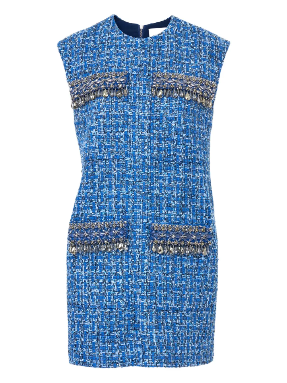 Твидовое платье мини с кристаллами Carolina Herrera, синий
Твидовое платье мини с кристаллами Carolina Herrera, синий