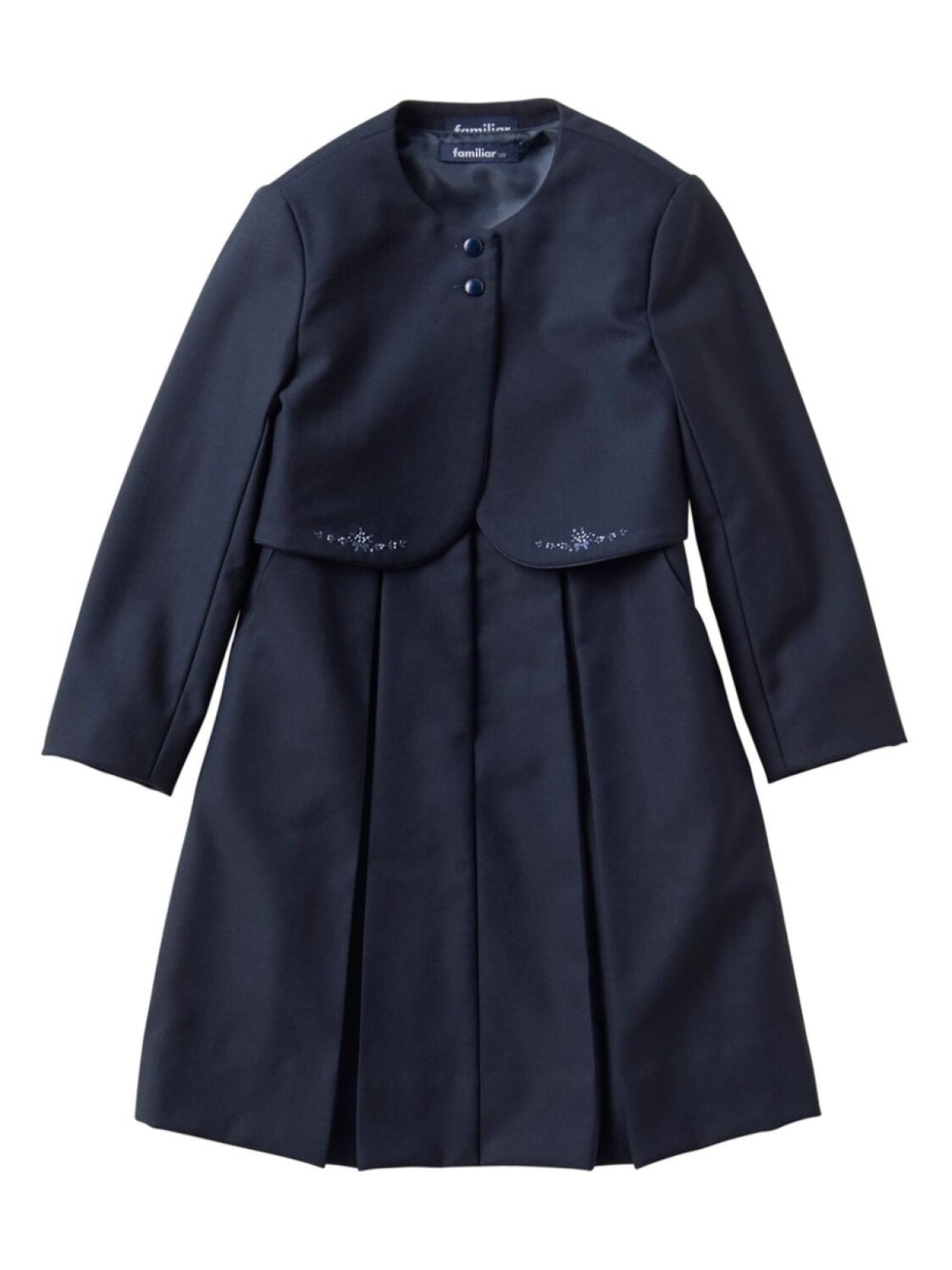 Шерстяное платье с вышивкой и складками Familiar, синий
Шерстяное платье с вышивкой и складками Familiar, синий
