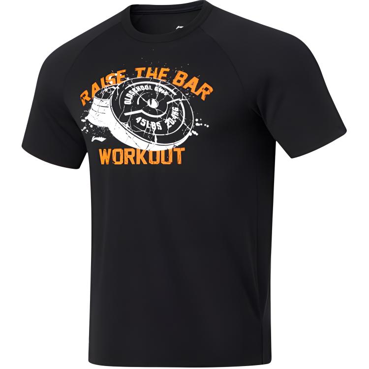 Футболка для фитнеса LiNing черная 
Футболка для фитнеса LiNing черная