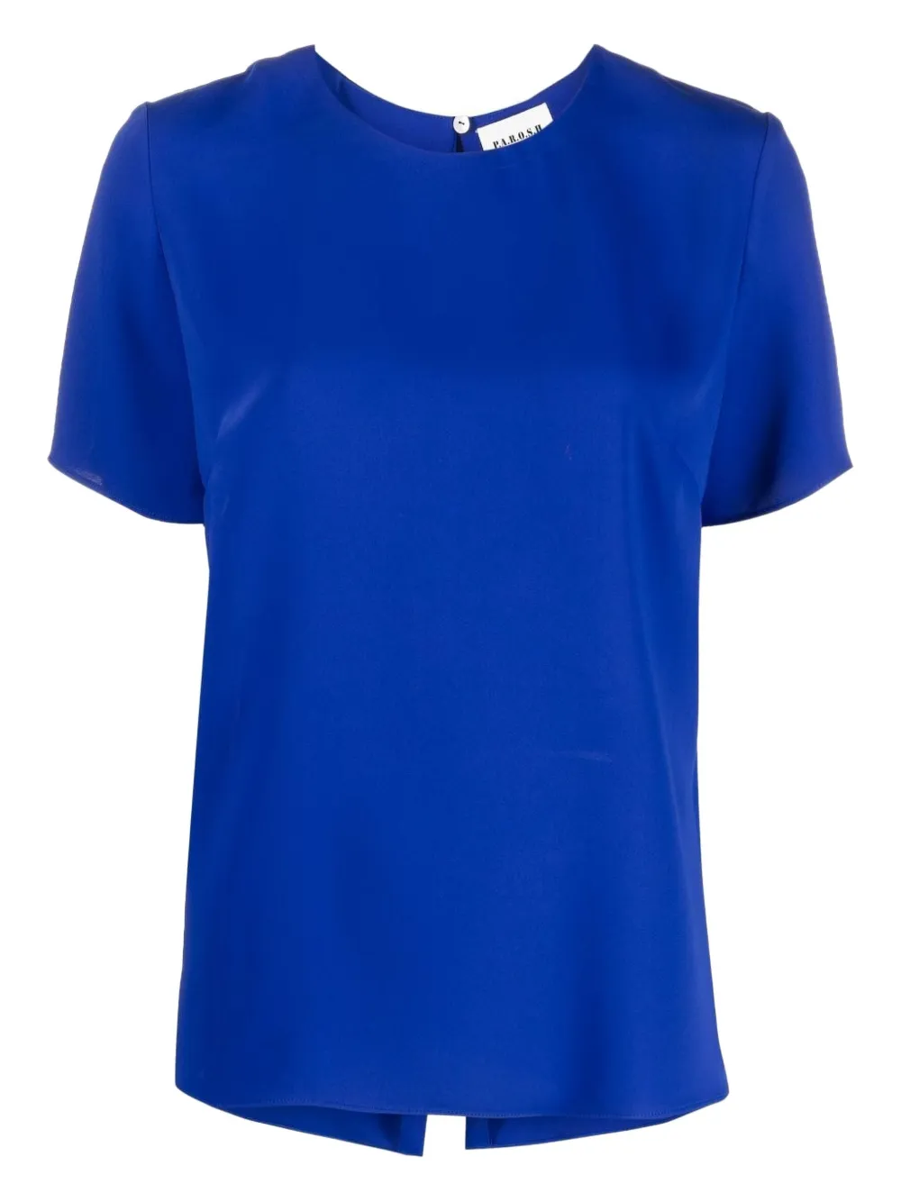 Топ с короткими рукавами и разрезом сзади P.A.R.O.S.H., синий
Топ с короткими рукавами и разрезом сзади P.A.R.O.S.H., синий