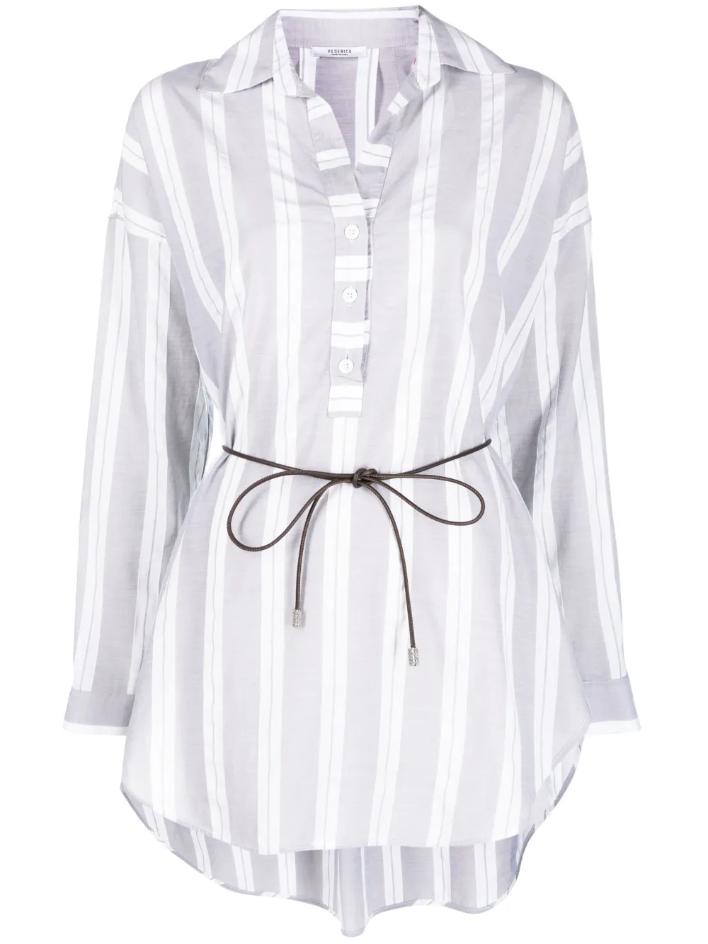 Полосатая рубашка оверсайз Peserico, серый
Полосатая рубашка оверсайз Peserico, серый
