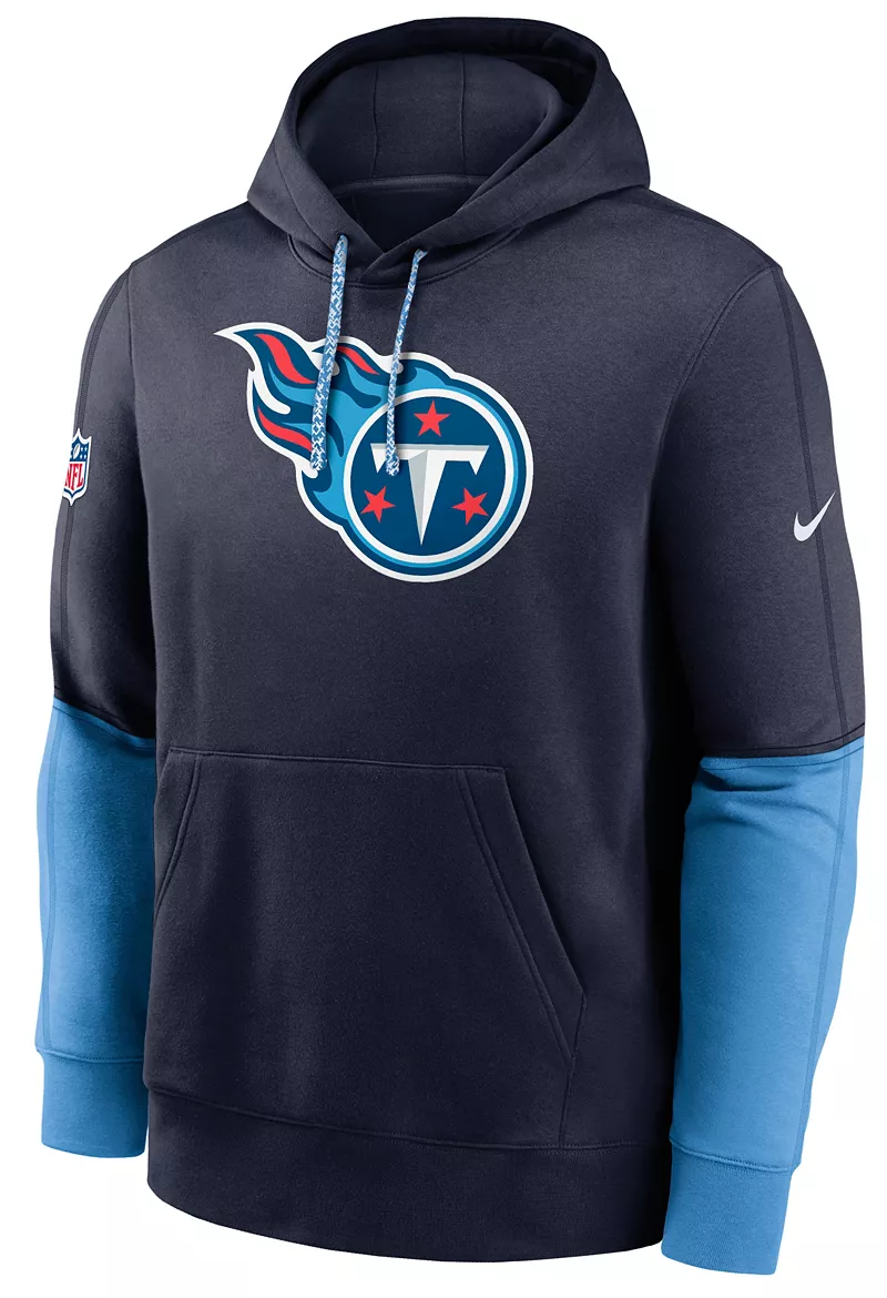 Мужская темно-синяя пуловер с капюшоном Nike Tennessee Titans Sideline Club
Мужская темно-синяя пуловер с капюшоном Nike Tennessee Titans Sideline Club