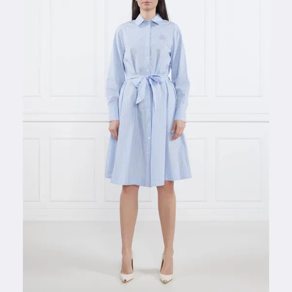 Полосатое платье-рубашка с вышивкой логотипа Karl Lagerfeld, синий
Полосатое платье-рубашка с вышивкой логотипа Karl Lagerfeld, синий