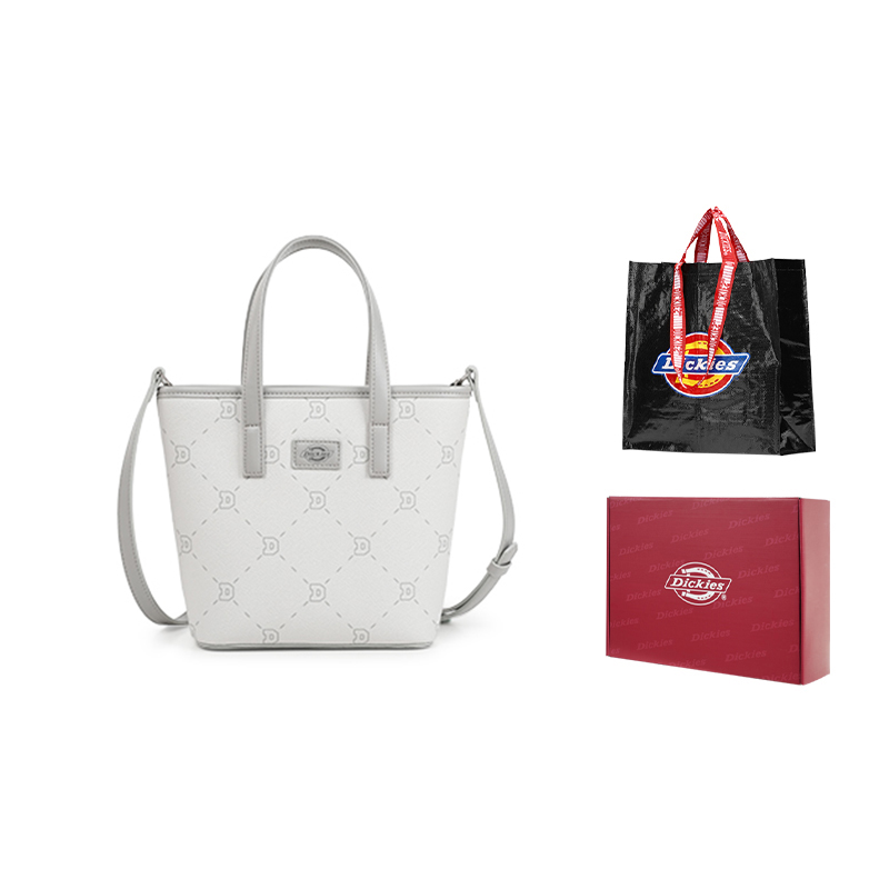 Dickies Плечевая сумка из ПВХ через плечо клатч корзинка среднего размера женская бежево-абрикосовая серая, Gray+Shopping Bag+Box 
Dickies Плечевая сумка из ПВХ через плечо клатч корзинка среднего размера женская бежево-абрикосовая серая, Gray+Shopping Bag+Box