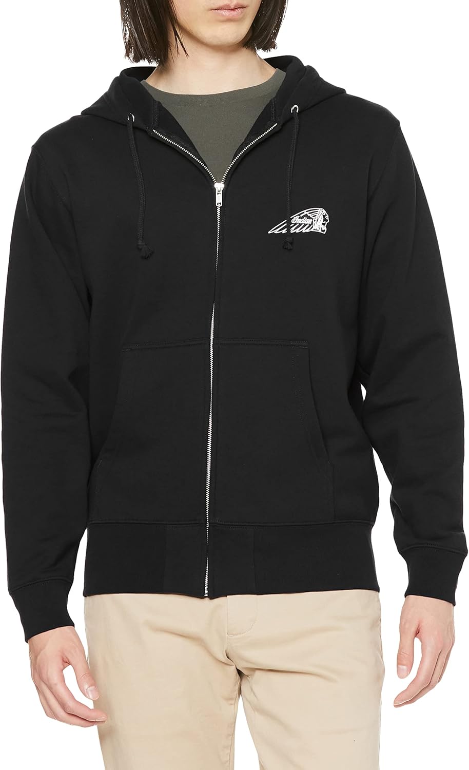 Индийская толстовка с капюшоном на молнии (США-Япония) с резиновым принтом Indian, черный
Индийская толстовка с капюшоном на молнии (США-Япония) с резиновым принтом Indian, черный