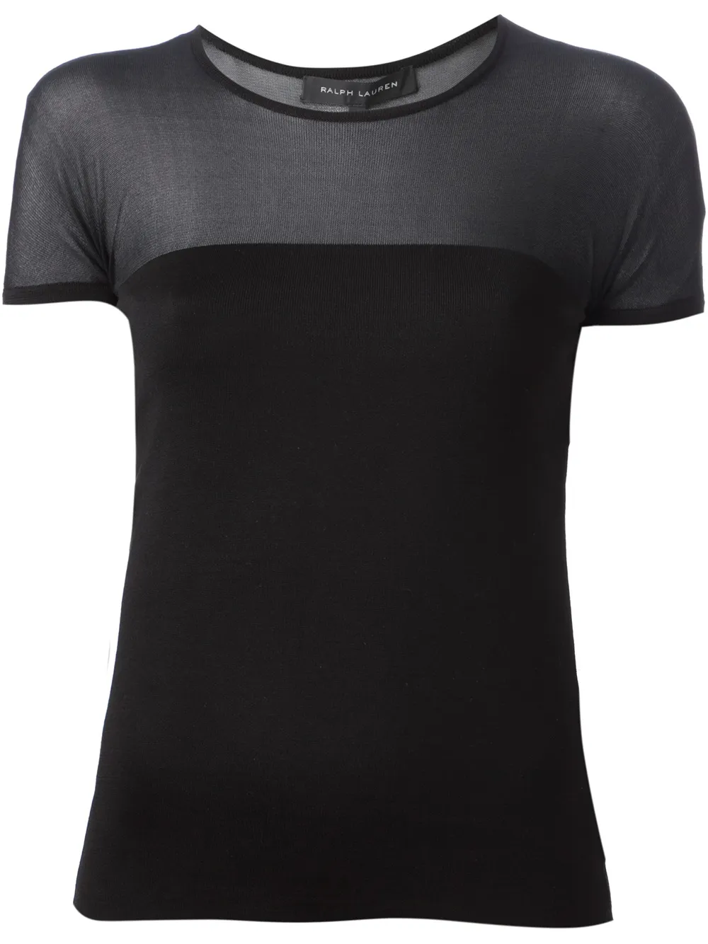 Футболка с прозрачной панелью Ralph Lauren Collection, черный
Футболка с прозрачной панелью Ralph Lauren Collection, черный