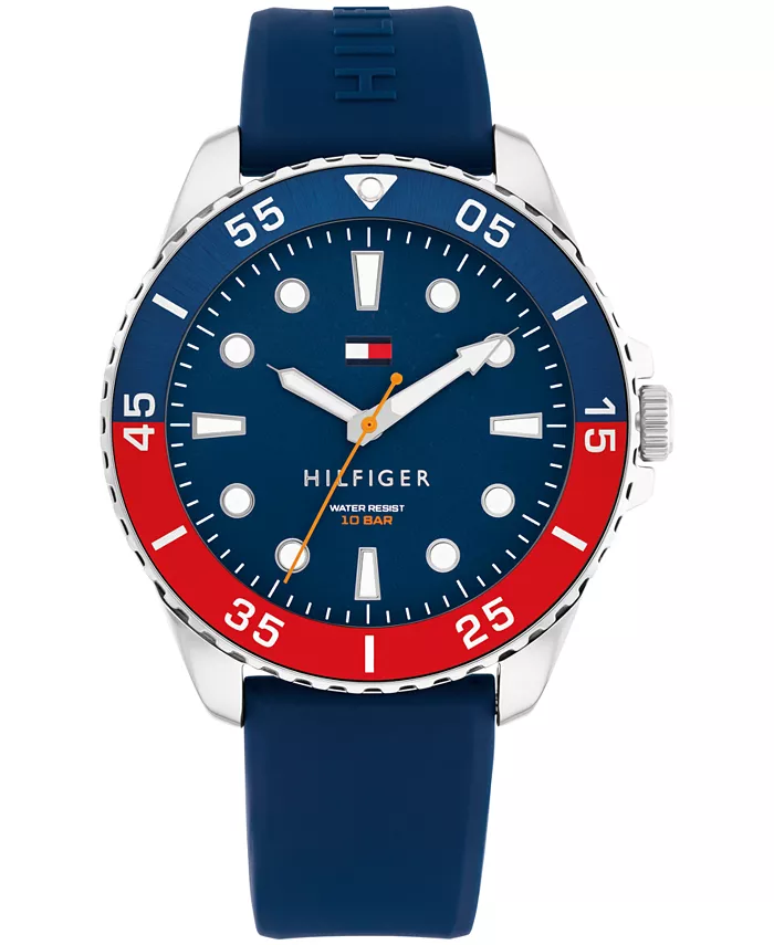 Мужские кварцевые часы с синим силиконовым ремешком, 42 мм Tommy Hilfiger, Красный, Мужские кварцевые часы с синим силиконовым ремешком, 42 мм Tommy Hilfiger
Мужские кварцевые часы с синим силиконовым ремешком, 42 мм Tommy Hilfiger, Красный, Мужские кварцевые часы с синим силиконовым ремешком, 42 мм Tommy Hilfiger