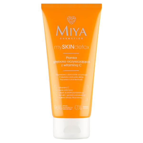 Глубоко очищающая пенка с витамином С для лица, 100 мл Miya Cosmetics Myskindetox
Глубоко очищающая пенка с витамином С для лица, 100 мл Miya Cosmetics Myskindetox