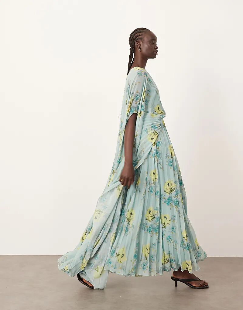 Платье ARRANGE из шифона с плиссировкой и широкими рукавами, с синим цветочным принтом
Платье ARRANGE из шифона с плиссировкой и широкими рукавами, с синим цветочным принтом