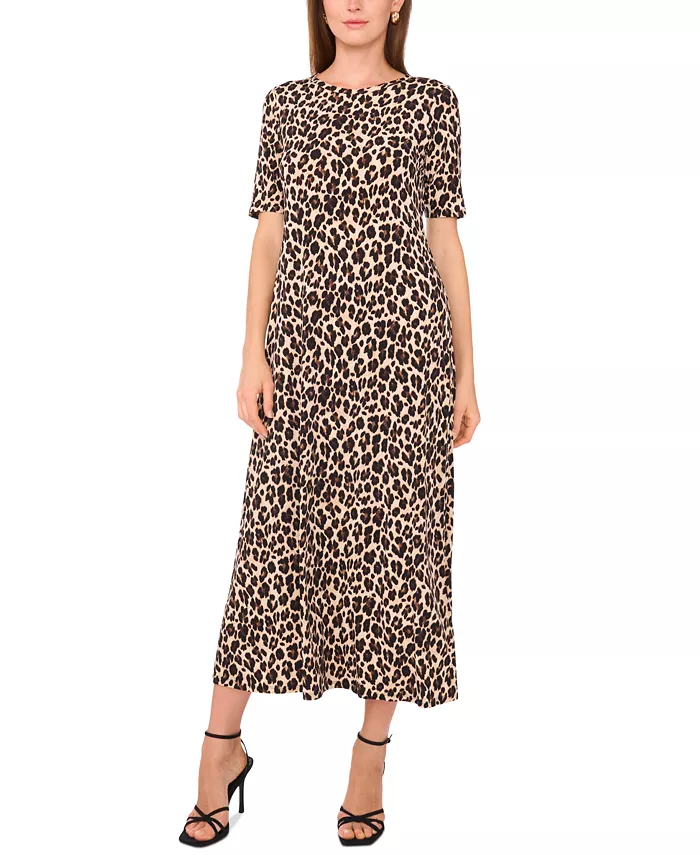 Женское принтованное платье макси с рукавами до локтя Vince Camuto, серый
Женское принтованное платье макси с рукавами до локтя Vince Camuto, серый