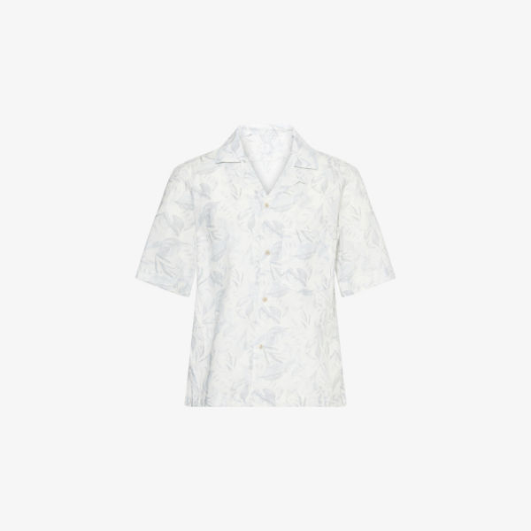 Рубашка Eleventy с цветочным принтом из льна и хлопка, серый
Рубашка Eleventy с цветочным принтом из льна и хлопка, серый