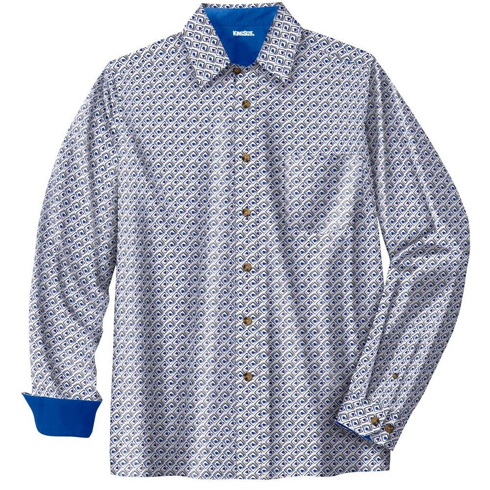 Мужская повседневная рубашка без защипов Kingsize Big & Tall KingSize, цвет White Geo
Мужская повседневная рубашка без защипов Kingsize Big & Tall KingSize, цвет White Geo