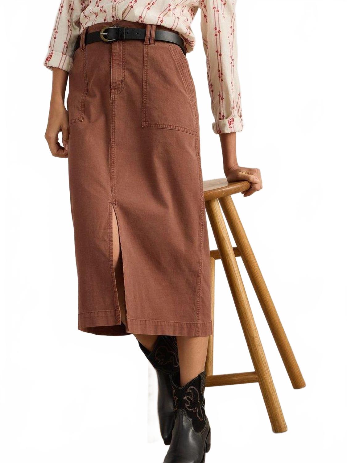 Юбка миди Maren в темно-бежевом цвете White Stuff 
Юбка миди Maren в темно-бежевом цвете White Stuff