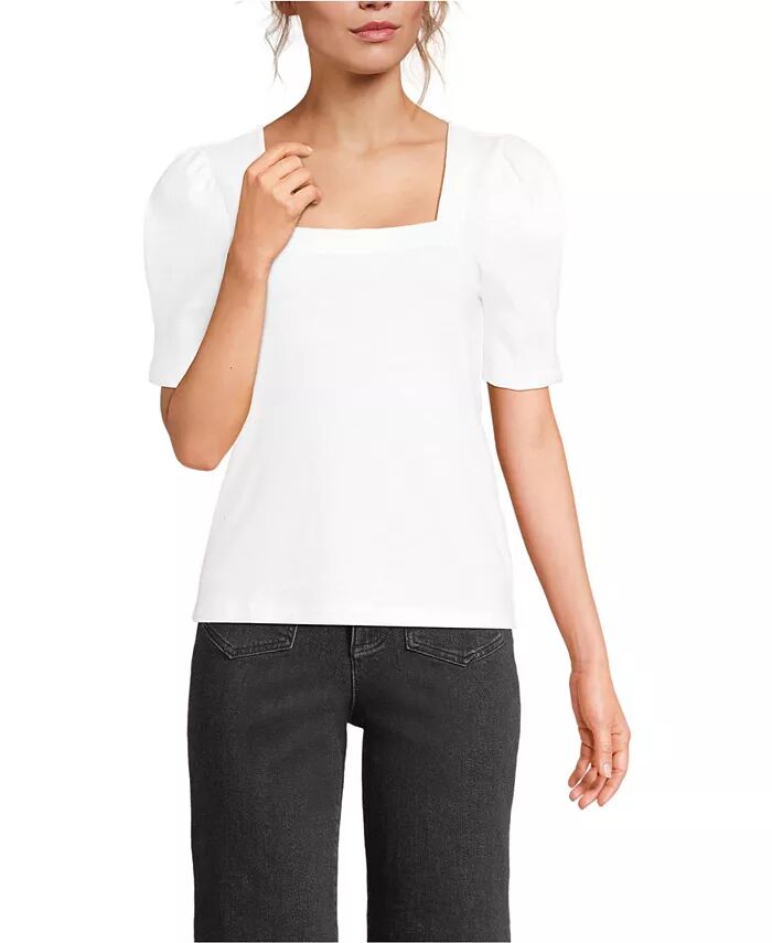 Женский топ Mariner с рукавами-фонариками и квадратным вырезом Lands' End, белый
Женский топ Mariner с рукавами-фонариками и квадратным вырезом Lands' End, белый