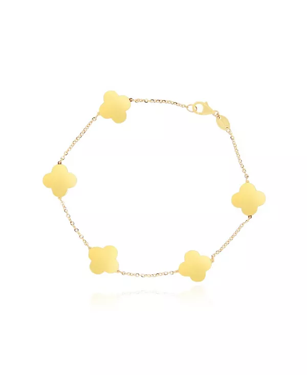 Маленький золотой браслет-клевер, 14-каратное золото The Lovery, gold
Маленький золотой браслет-клевер, 14-каратное золото The Lovery, gold