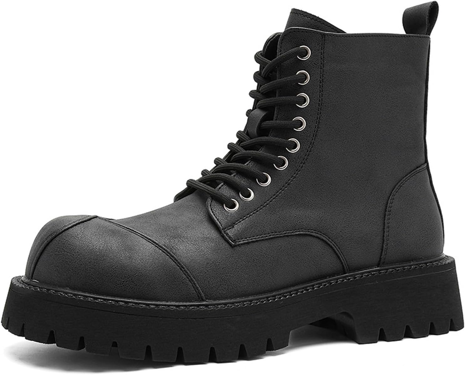 Мужские черные кожаные высокие ботинки на платформе, боевые, модные, с шнуровкой, удобные, с круглым носком, боковой молнией, противоскользящей подошвой, массивным каблуком, мотоциклетные ботинки, повседневные и повседневные ботильоны Nsneond
Мужские черные кожаные высокие ботинки на платформе, боевые, модные, с шнуровкой, удобные, с круглым носком, боковой молнией, противоскользящей подошвой, массивным каблуком, мотоциклетные ботинки, повседневные и повседневные ботильоны Nsneond