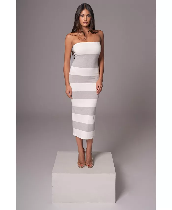 Женское полосатое миди-платье без бретелей JLUXLABEL, мультиколор
Женское полосатое миди-платье без бретелей JLUXLABEL, мультиколор