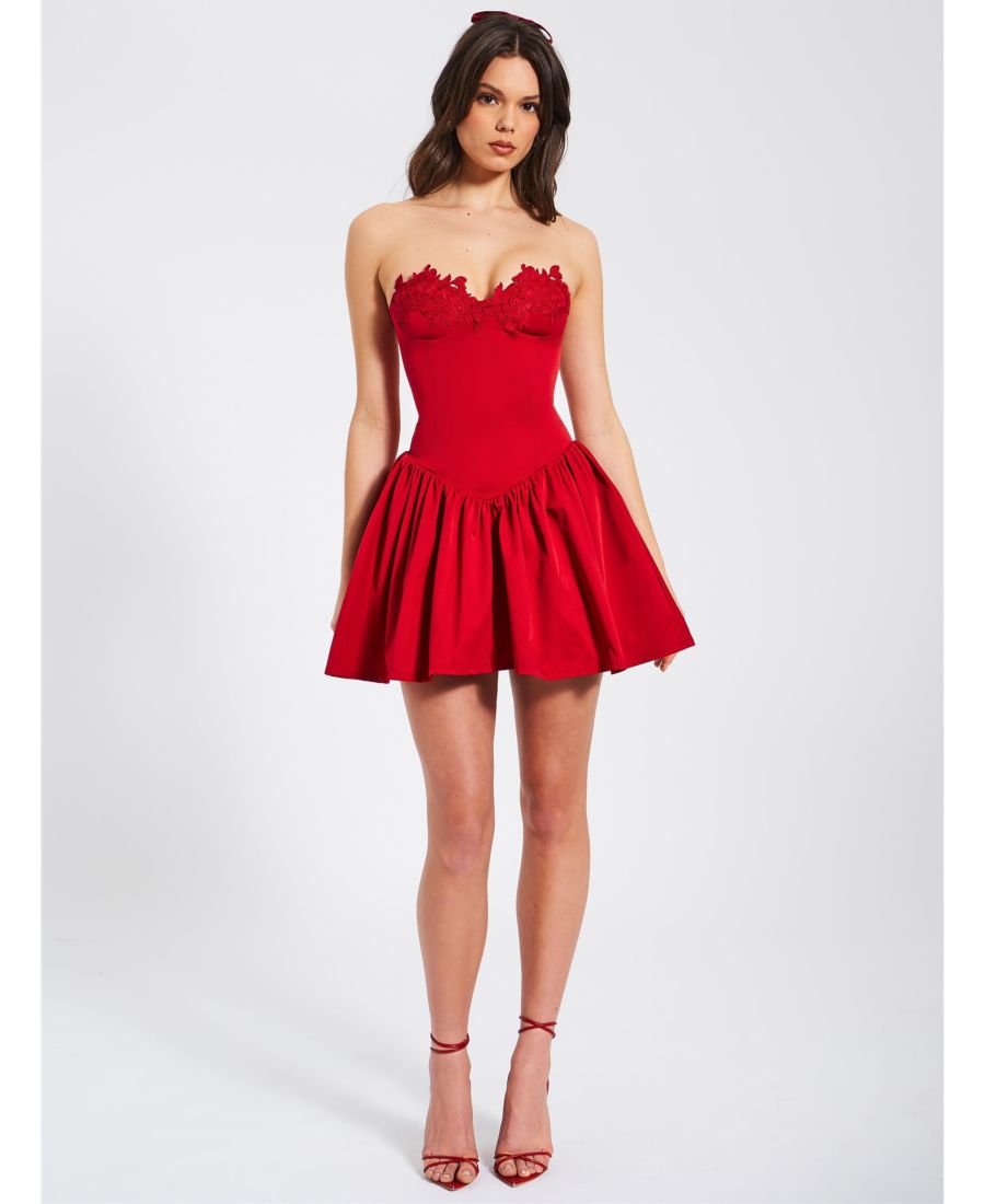 Женское мини-платье Sacha с корсетом и заниженной талией, красное кружевное Miss Circle, Red
Женское мини-платье Sacha с корсетом и заниженной талией, красное кружевное Miss Circle, Red