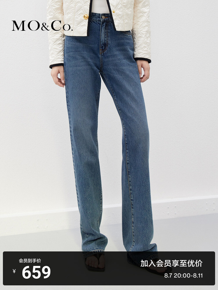 Прямые джинсы-багет Moco классические расклешенные, синий
Прямые джинсы-багет Moco классические расклешенные, синий