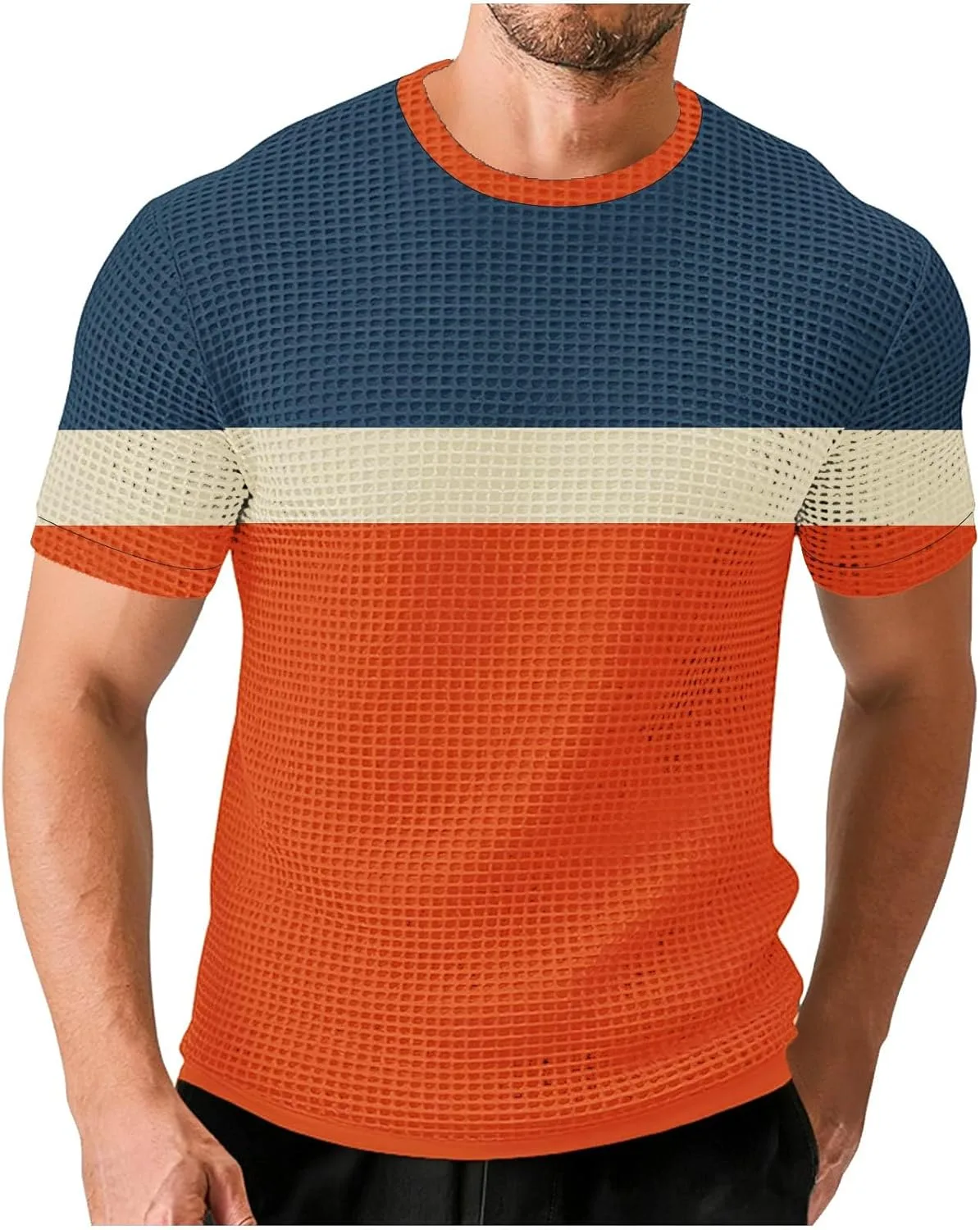 Футболка Waffle Knit для мужчин, короткий рукав, Color Block
Футболка Waffle Knit для мужчин, короткий рукав, Color Block