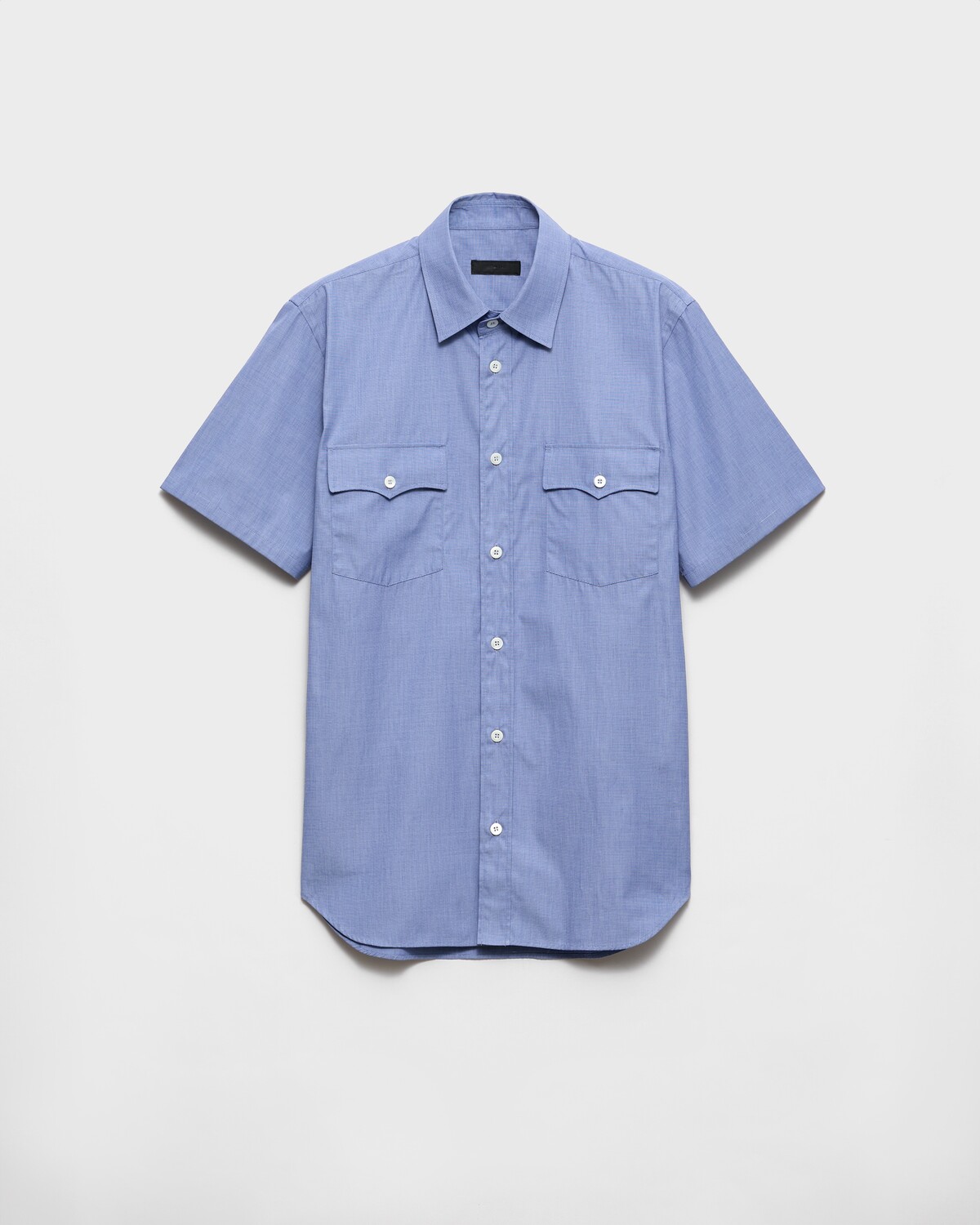 Хлопковая рубашка с коротким рукавом Prada, темно-синий
Хлопковая рубашка с коротким рукавом Prada, темно-синий