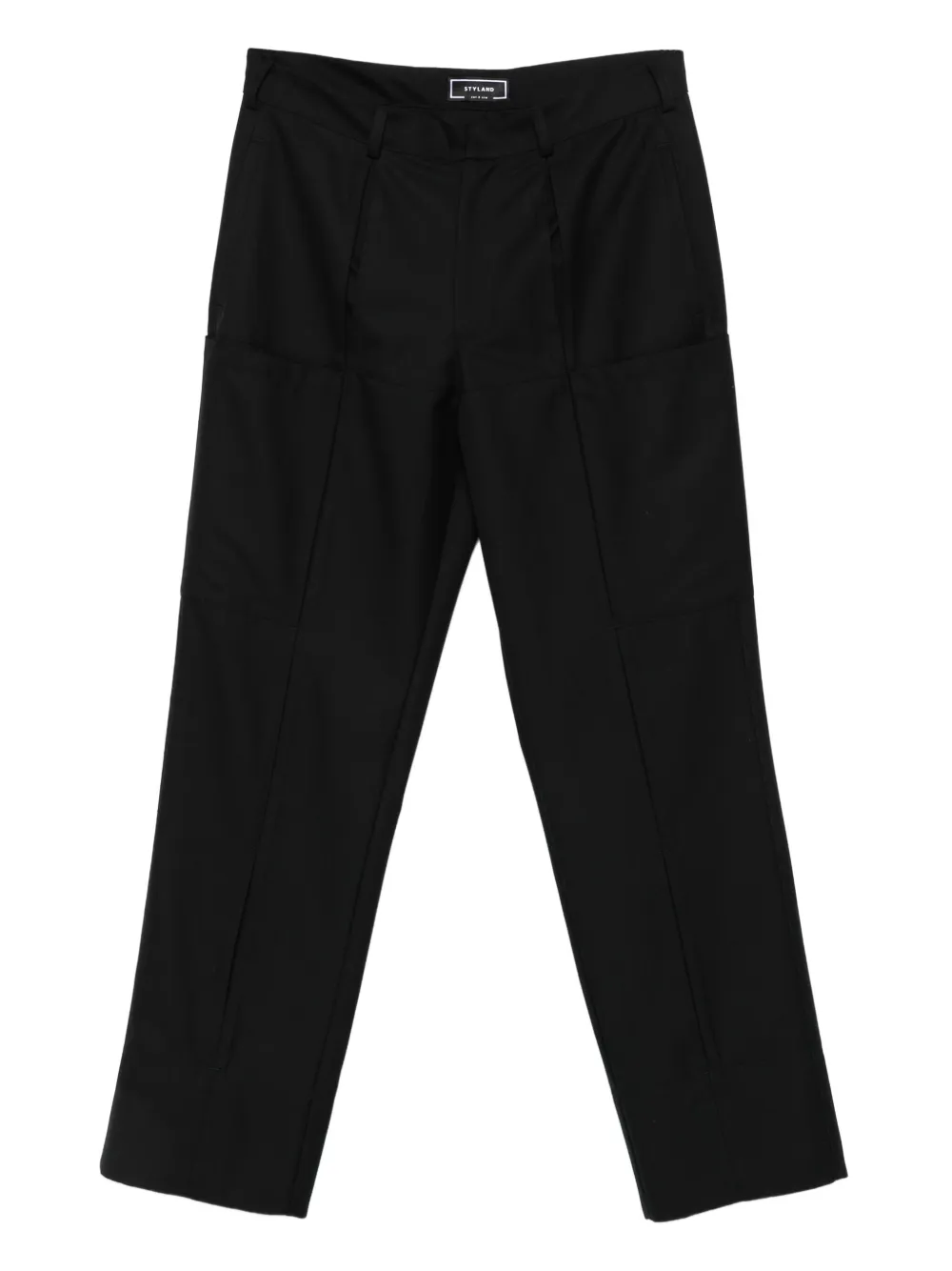Брюки прямого кроя со складками STYLAND, черный 
Брюки прямого кроя со складками STYLAND, черный