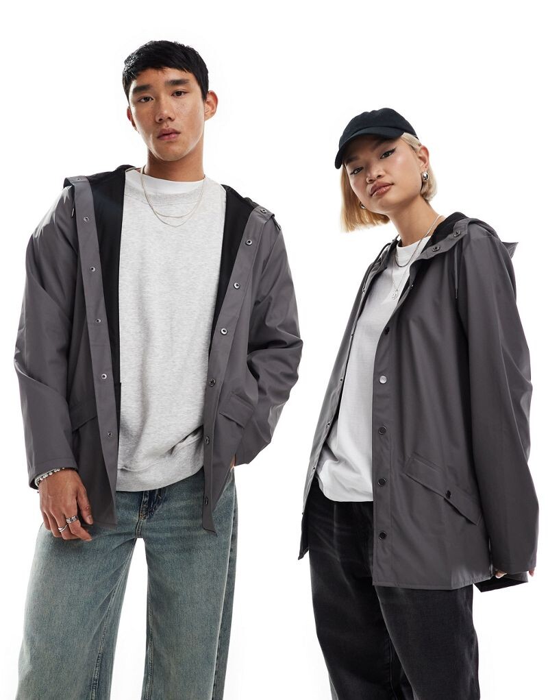 Rains Unisex — 12010 — Укороченная непромокаемая куртка унисекс с капюшоном, серая
Rains Unisex — 12010 — Укороченная непромокаемая куртка унисекс с капюшоном, серая