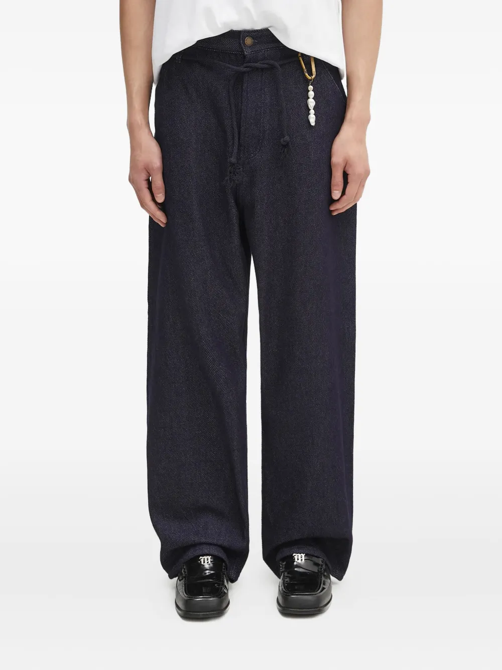 Джинсы с завязками и жемчужной отделкой DARKPARK, синий
Джинсы с завязками и жемчужной отделкой DARKPARK, синий