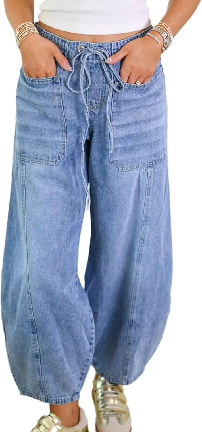 Женские мешковатые джинсы-бочонки с низкой посадкой и широкими штанинами Xadsfeel
Женские мешковатые джинсы-бочонки с низкой посадкой и широкими штанинами Xadsfeel