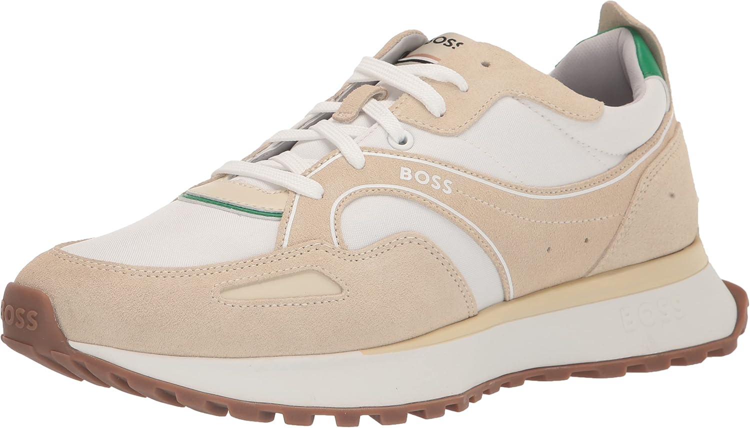 BOSS мужские кроссовки в стиле беговых, нейлон с отделкой из замши, Sand Dune/Salt White/Royal Green
BOSS мужские кроссовки в стиле беговых, нейлон с отделкой из замши, Sand Dune/Salt White/Royal Green