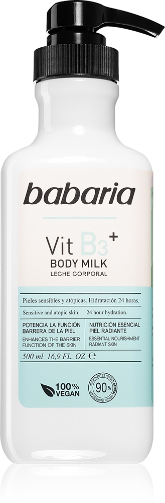 Смягчающий увлажняющий лосьон для тела с витамином B3 для всех типов кожи Babaria, 500 мл
Смягчающий увлажняющий лосьон для тела с витамином B3 для всех типов кожи Babaria, 500 мл