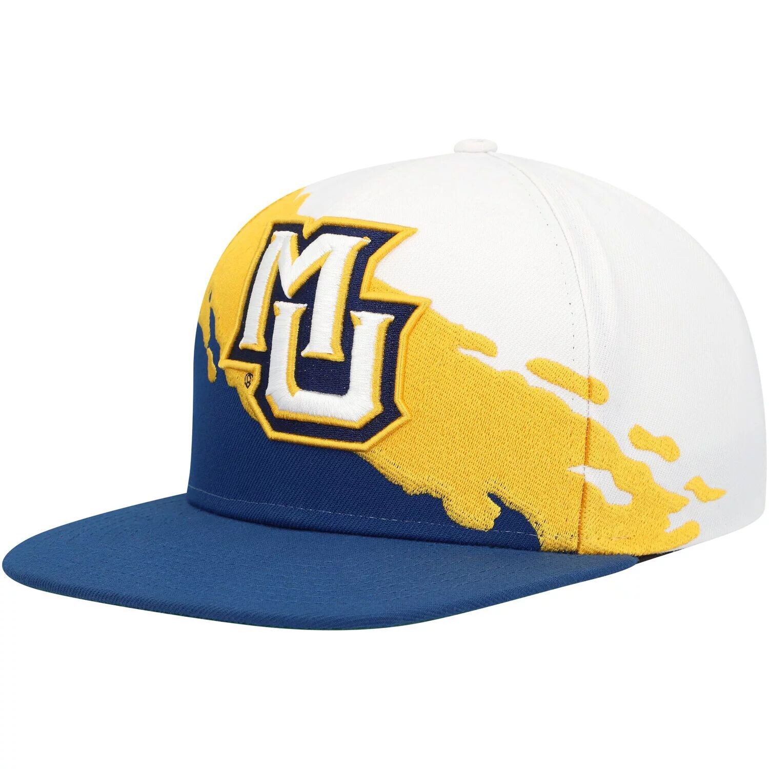 Мужская темно-синяя/белая шапка Mitchell & Ness Marquette Golden Eagles с кистью Snapback
Мужская темно-синяя/белая шапка Mitchell & Ness Marquette Golden Eagles с кистью Snapback
