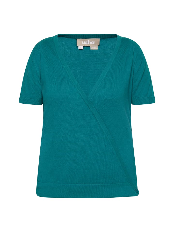 Женский вязаный свитер цвета петроль Usha
Женский вязаный свитер цвета петроль Usha