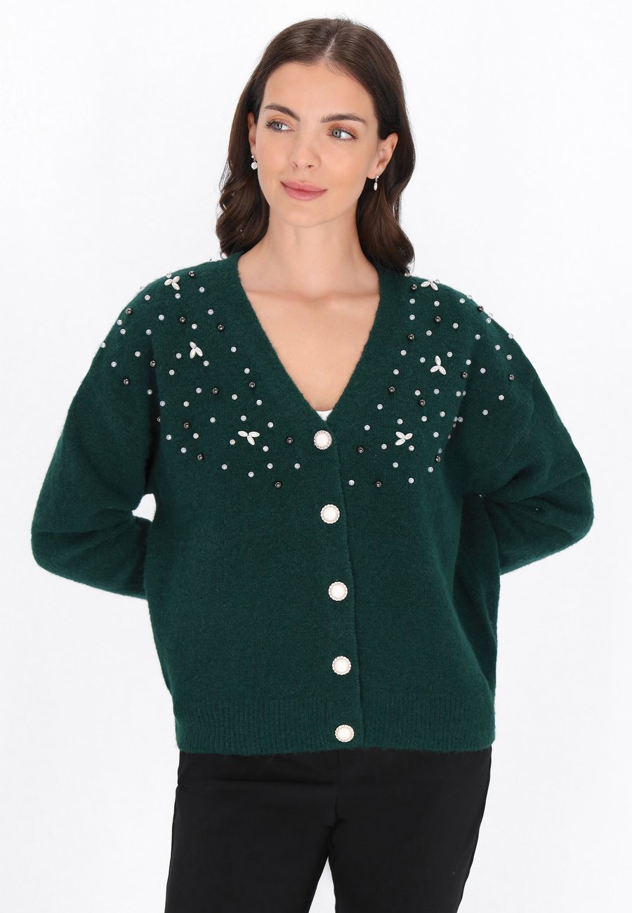 Кардиган usha Cardigan, Dark Green Melange/Dark Green
Кардиган usha Cardigan, Dark Green Melange/Dark Green