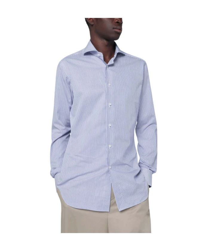 Белая хлопковая рубашка, классический стиль. Xacus, синий
Белая хлопковая рубашка, классический стиль. Xacus, синий