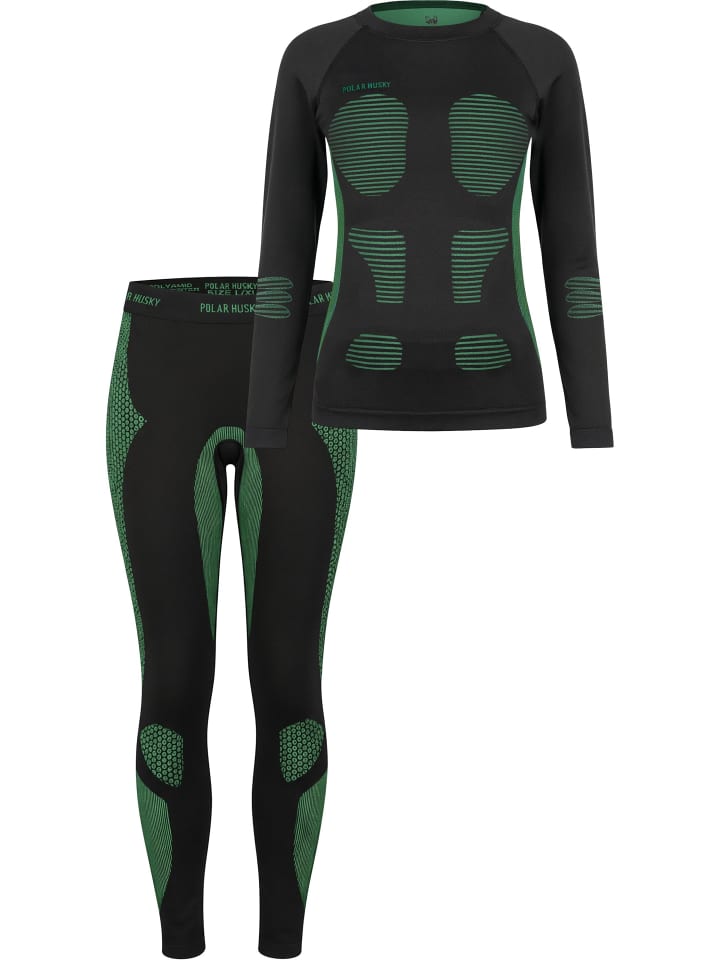 Женский функциональный спортивный комплект нижнего белья, рубашка и брюки зеленого цвета. normani
Женский функциональный спортивный комплект нижнего белья, рубашка и брюки зеленого цвета. normani